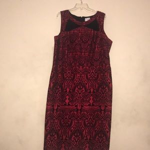 Velvet Black and red dress
